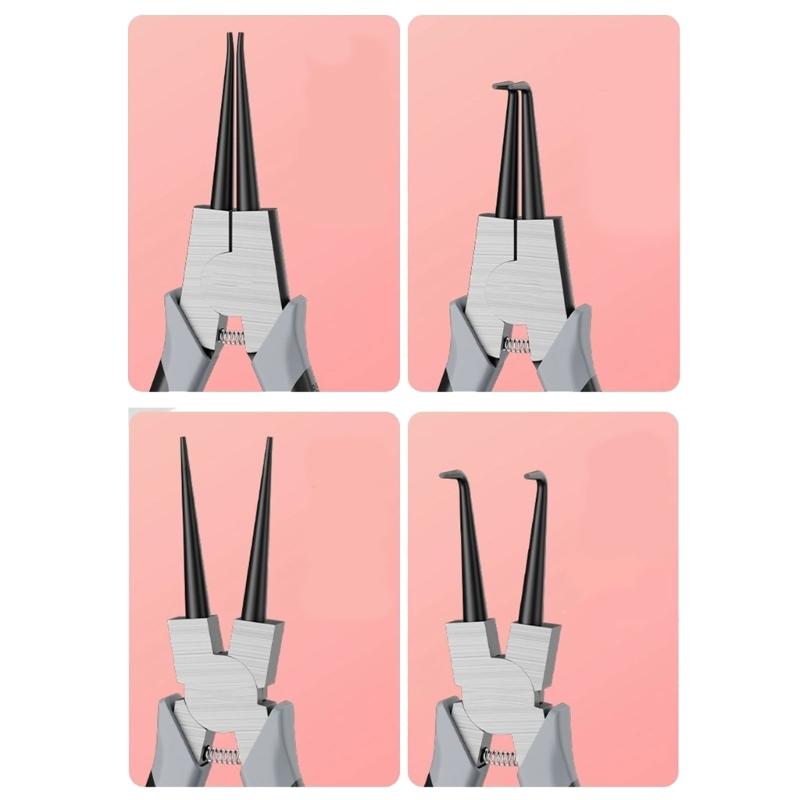 Professional 4Piece Snap Rings Pliers Set for Internal & External Rings, High Carbon Steel with Comfortable Grip Handle