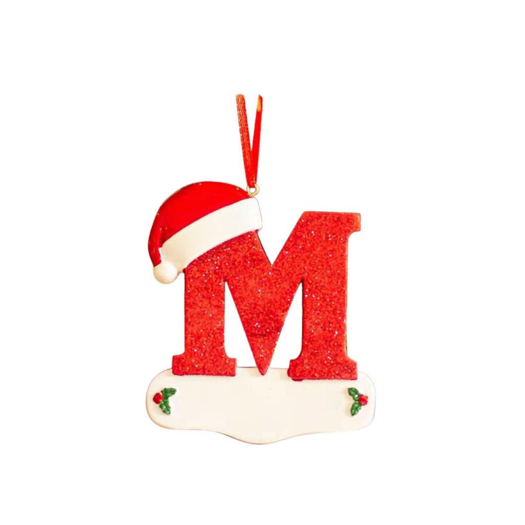 Creative Christmas Tree Decorations Unique Acrylic 26 Letters Alphabet Shaped Hanging Ornaments for Home and Car