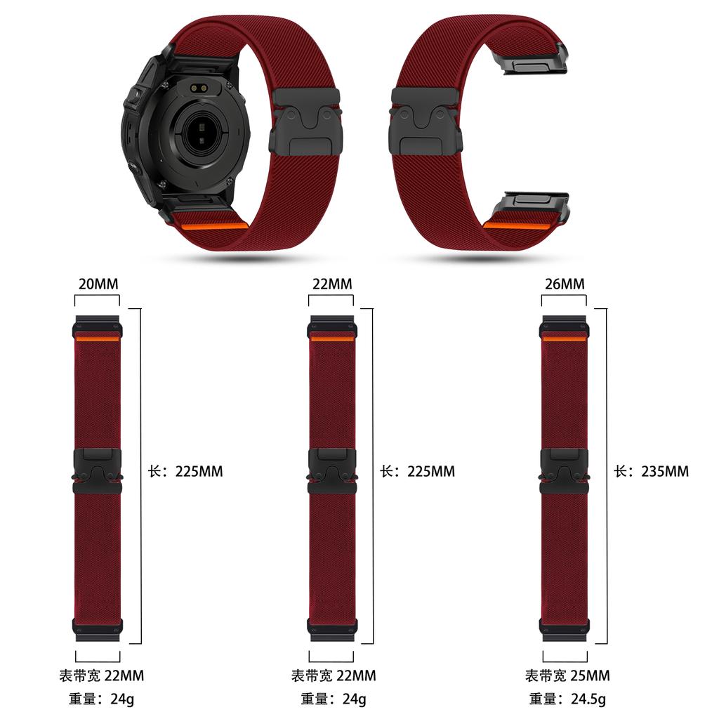 Quick Fit 26mm 22mm 20mm Nylon Strap for Garmin Fenix 8 Tactix8 43/47/51mm Bracelet Garmin Quatix 8 Forerunner 965 970 Wristband