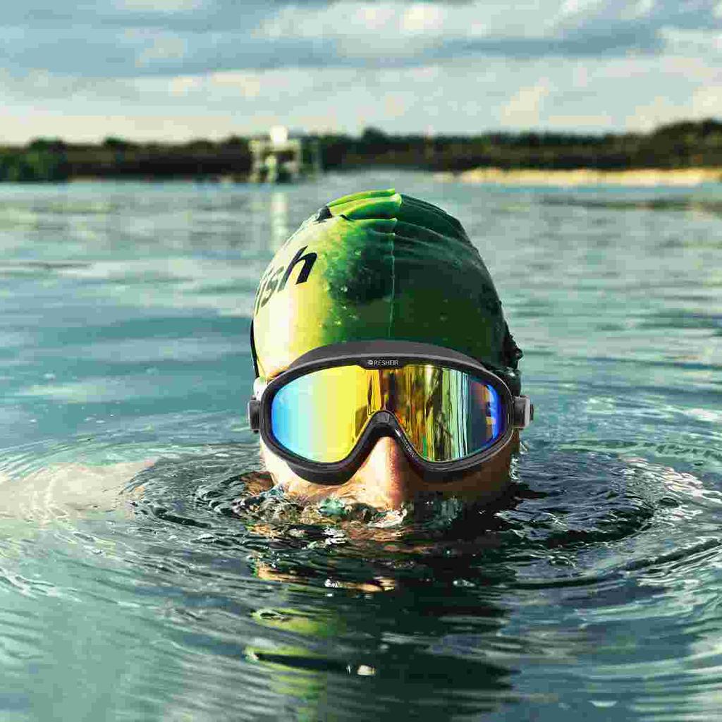 Gafas de Seguridad para Hombres Gafas de Natación Protector Ocular Anti-UV Impermeable Buceo Equipo Negro Niño