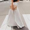 2025 Spring/Summer Solid Color Pleated Women's Midi Skirt - Large Swing Design