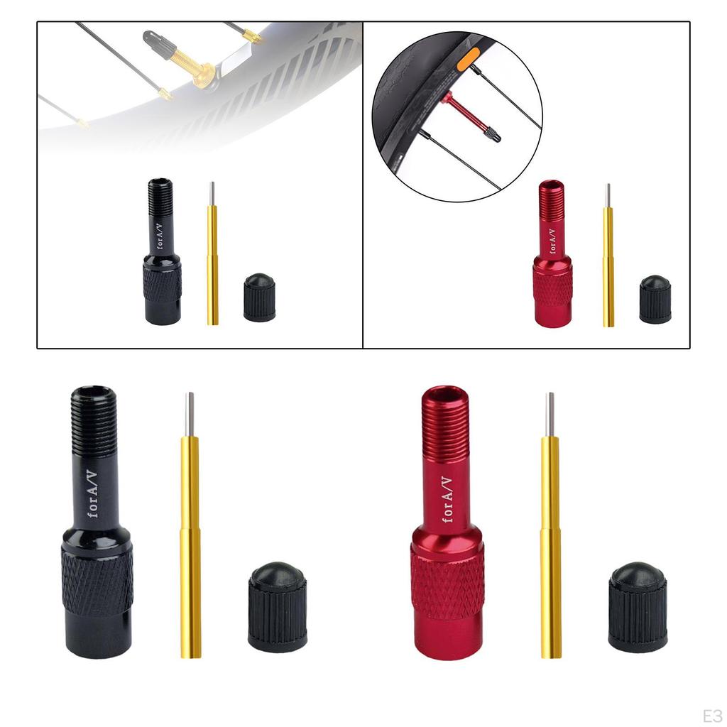 Adaptador de bomba de válvula de garfo de bicicleta extensor de liga de alumínio conversor de bico