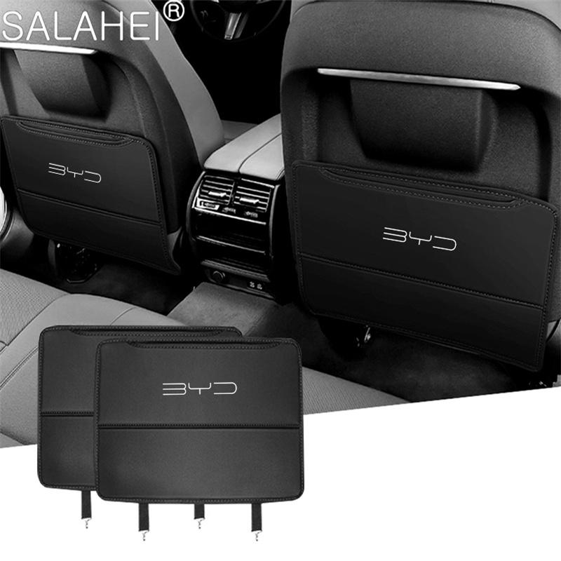 Fashion Car Seat Anti Kick Pad Protector Leather Cover For BYD Atto 3 Yuan Plus Han Tang EV F3 E6 Dmi Song F0 Qin Pro G3 I3 S6