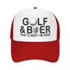 Custom Funny Golf And Beer Quotes Trucker Hat Women Unisex Adjustable Adult Baseball Cap Summer Dad Hat