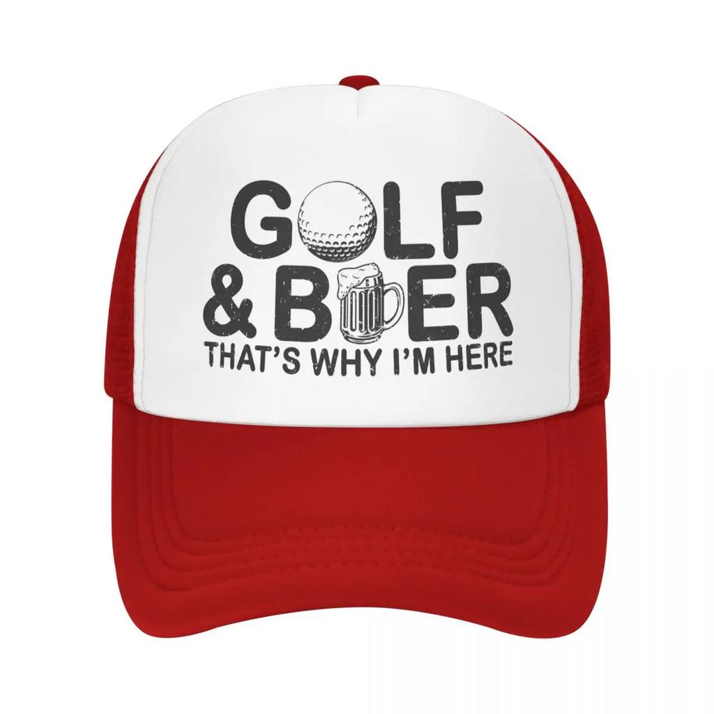 Custom Funny Golf And Beer Quotes Trucker Hat Women Unisex Adjustable Adult Baseball Cap Summer Dad Hat
