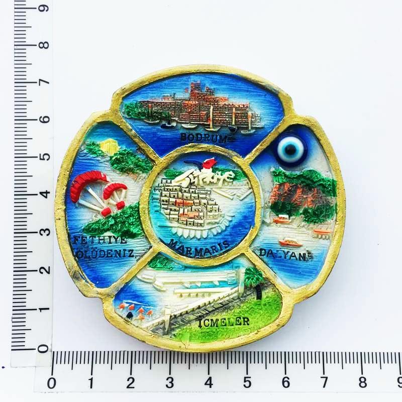 Turkey Fridge Magnet Souvenir Kemer Alanya Antalya Resin Magnets for The Refrigerator Magnetic Stickers Gifts Home Decoration
