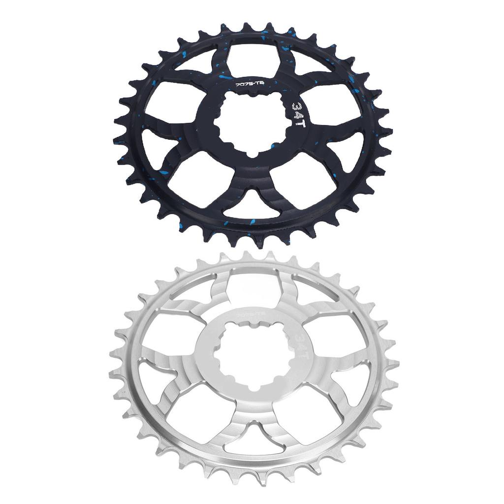 34T Bike Chainring 7075 Aluminum Alloy Positive Negative Tooth Round Chainwheel for GXP Road Bikes