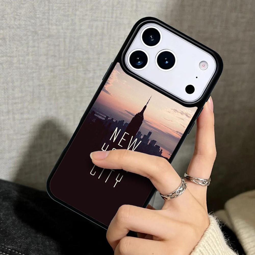 Capa Case for iPhone 17 Air 16 Pro Max 15 Plus 11 13 Mini 14 12 Back Phone Cover New York City