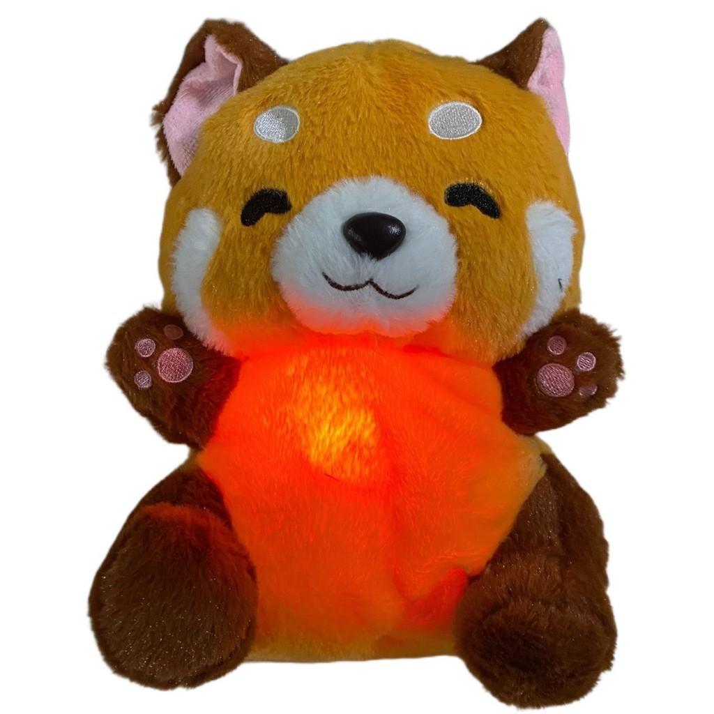 Cute Animal Raccoons Plush Doll With Emit Light And Sound Design For Gift Kids
