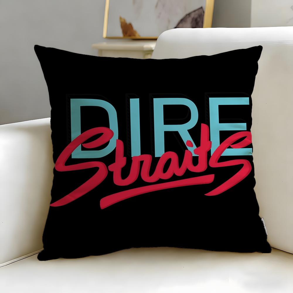 classic band Dire Straits Cushion Cover Soft  EasyWash Pillow Case  Versatile for Couch Bed Travel and Office