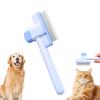 Cat Comb for Long & Short Hair, Cat Deshedding Brush with One Click Self-Cleaning Button, Pet Hair Remover for Indoor Cats, Mutifunctional Grooming
