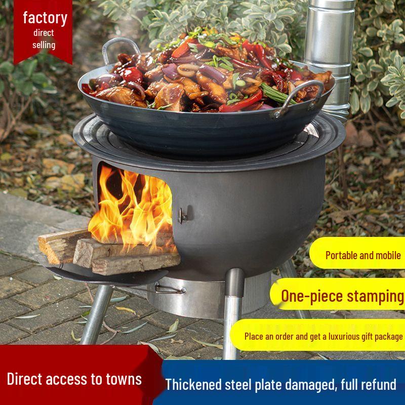 Shinja Outdoor Heavy-Duty Integrated Wood Stove