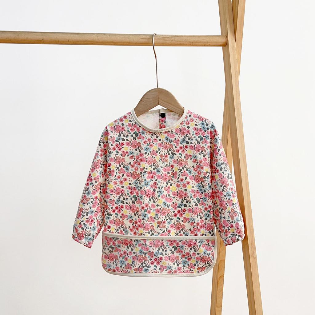 Reversible Waterproof Baby Smock & Bib - Denmark Painting Apron & Food Catcher Coverall