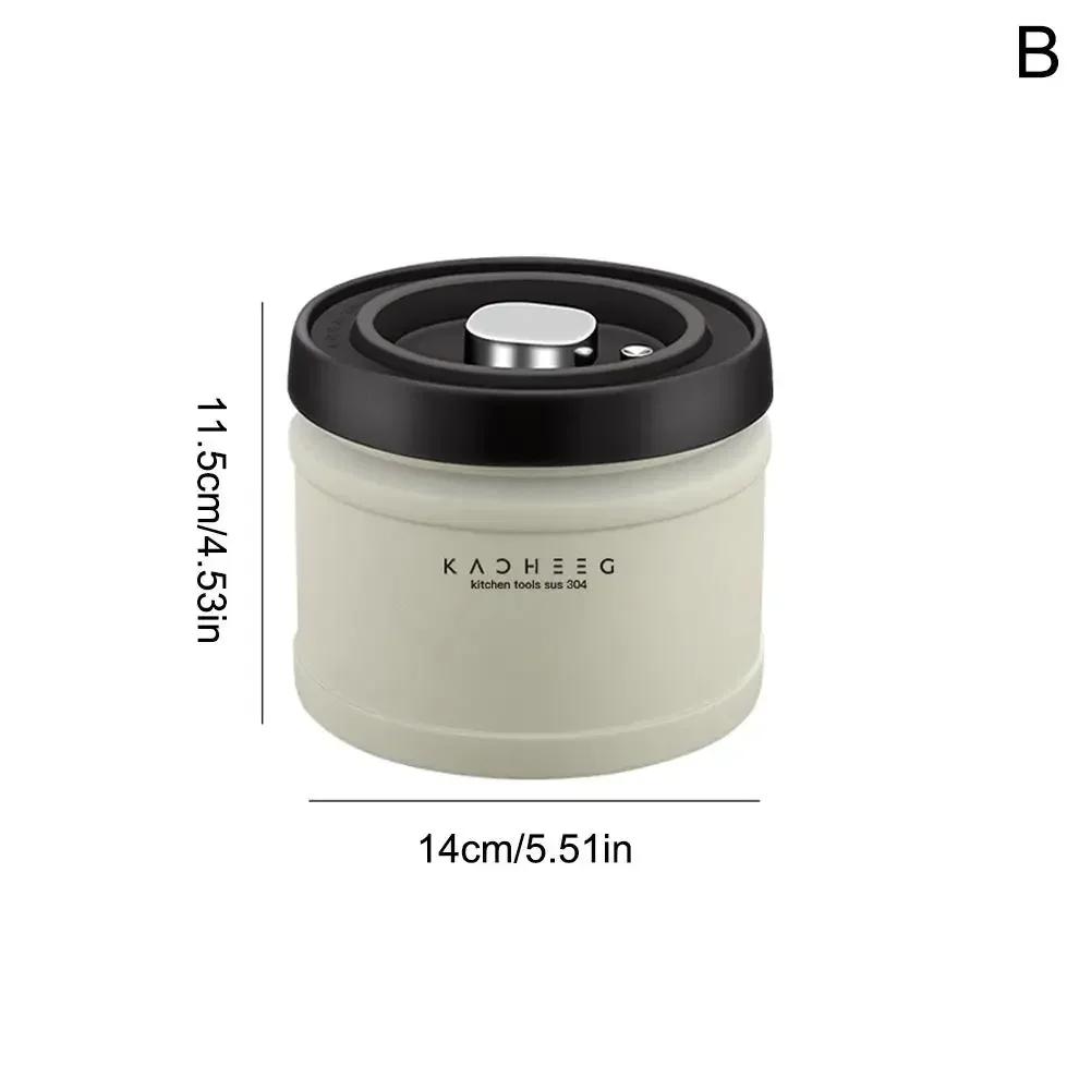304 Stainless Steel Airtight Coffee Container Storage Canister Coffee Bean Jar Vacuum Sealed Cans food Kitchen Storage Organizer