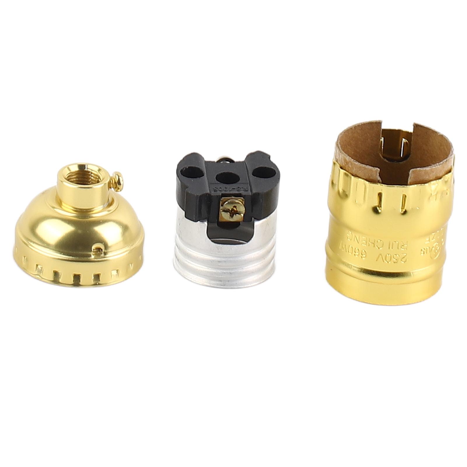 

Ретро E27 Подвесной Патрон Лампы Держатель Розетка Серебристый Без Выключателя и Провода