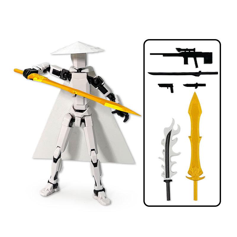 3D Articulated Figures Action Figure Set Giant Sword Titan Robot T13 Action Figure DIY Dummy Doll Jointed Ornament