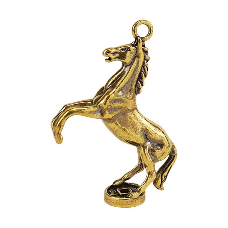 

Little Horse Brass Creative Market: Small Handicrafts, High-End Keychains, And Small Pendants One Size золотой
