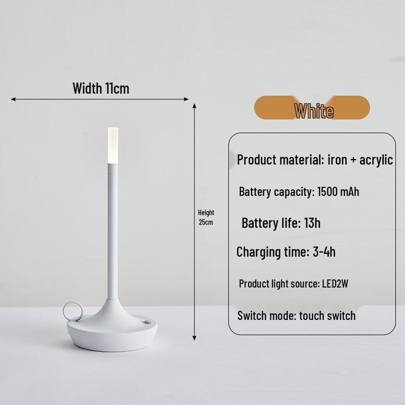 

Nordic Aladdin s Lamp Touch Table Light – USB Rechargeable for Bar, Pub, Outdoor, or Camping Atmosphere белый