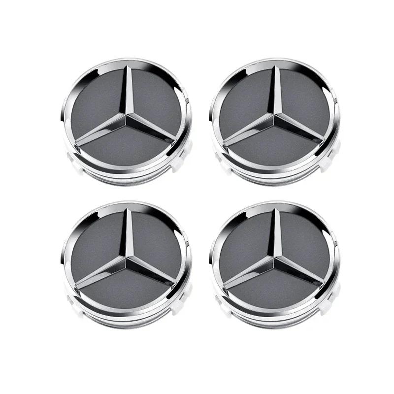 4 stuks 60 mm Auto Wielnaafdop Embleem badge voor Mercedes Benz C180 E300 GLC W163 W166 W167 W204 W205 W212 W213 X253 W117 W176 W164