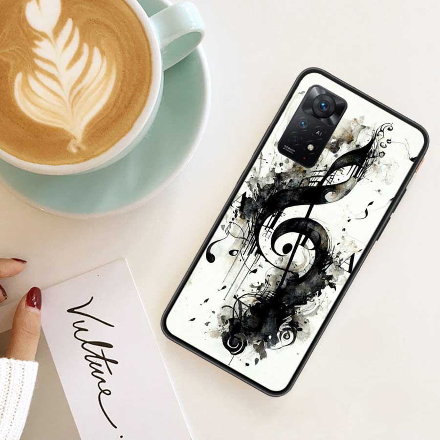 Piano Keys Musical Phone Case For Redmi 13C 14C Note 13 14 Pro 5G Plus 12 12C 10 10A 10C 9 9A 9C 9T 8 8A K70 Pro Xiaomi Cover Si