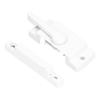 Sash Lock Square Zinc Alloy White AntiRust Multifunctional Sturdy Window Lock for Home Office