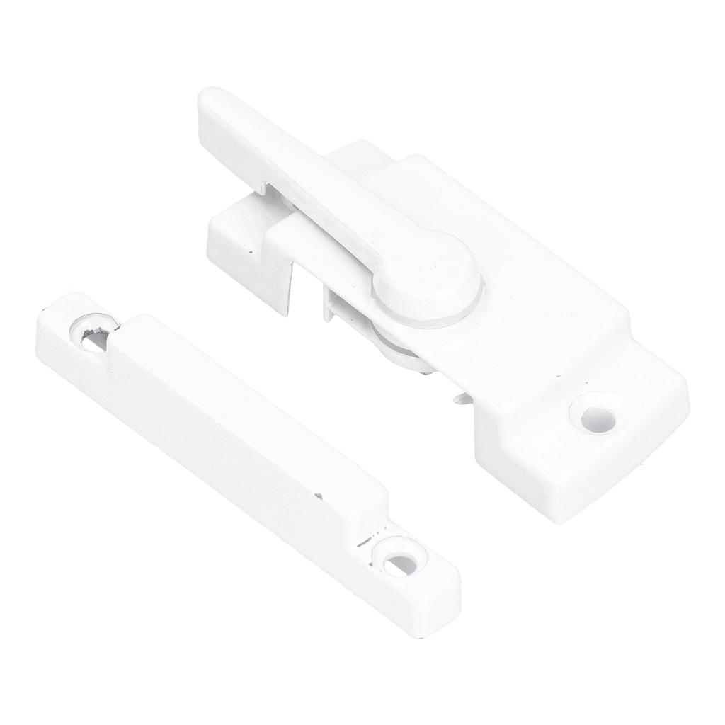 Sash Lock Square Zinc Alloy White AntiRust Multifunctional Sturdy Window Lock for Home Office