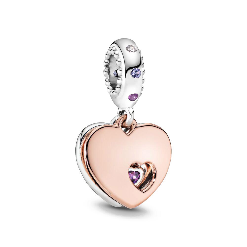 NEW 925 Silver Charm Fit Bracelet Accessories Women Jewelry Love Series Cupid Pink Heart Rose