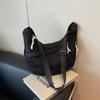 IELGY Tote Bag Fashion Dumpling Shape Diamond One-Shoulder Large-Capacity Simple Casual All-Match Messenger Bag
