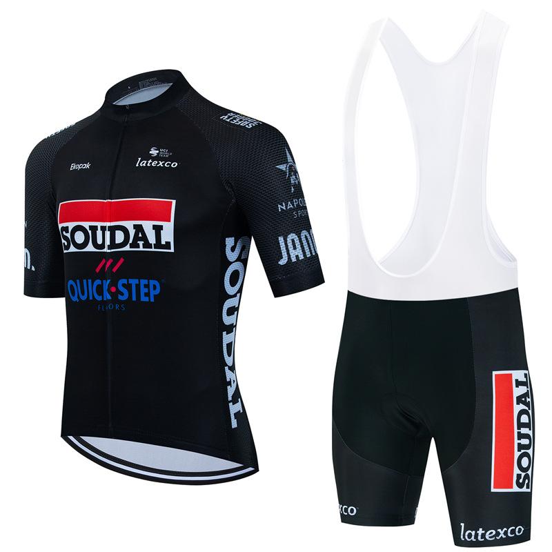 

2026 Quick Step Summer Breathable Men s Cycling Suit Mountain Bike Short Sleeve Strap Shorts Clothing 5XL
