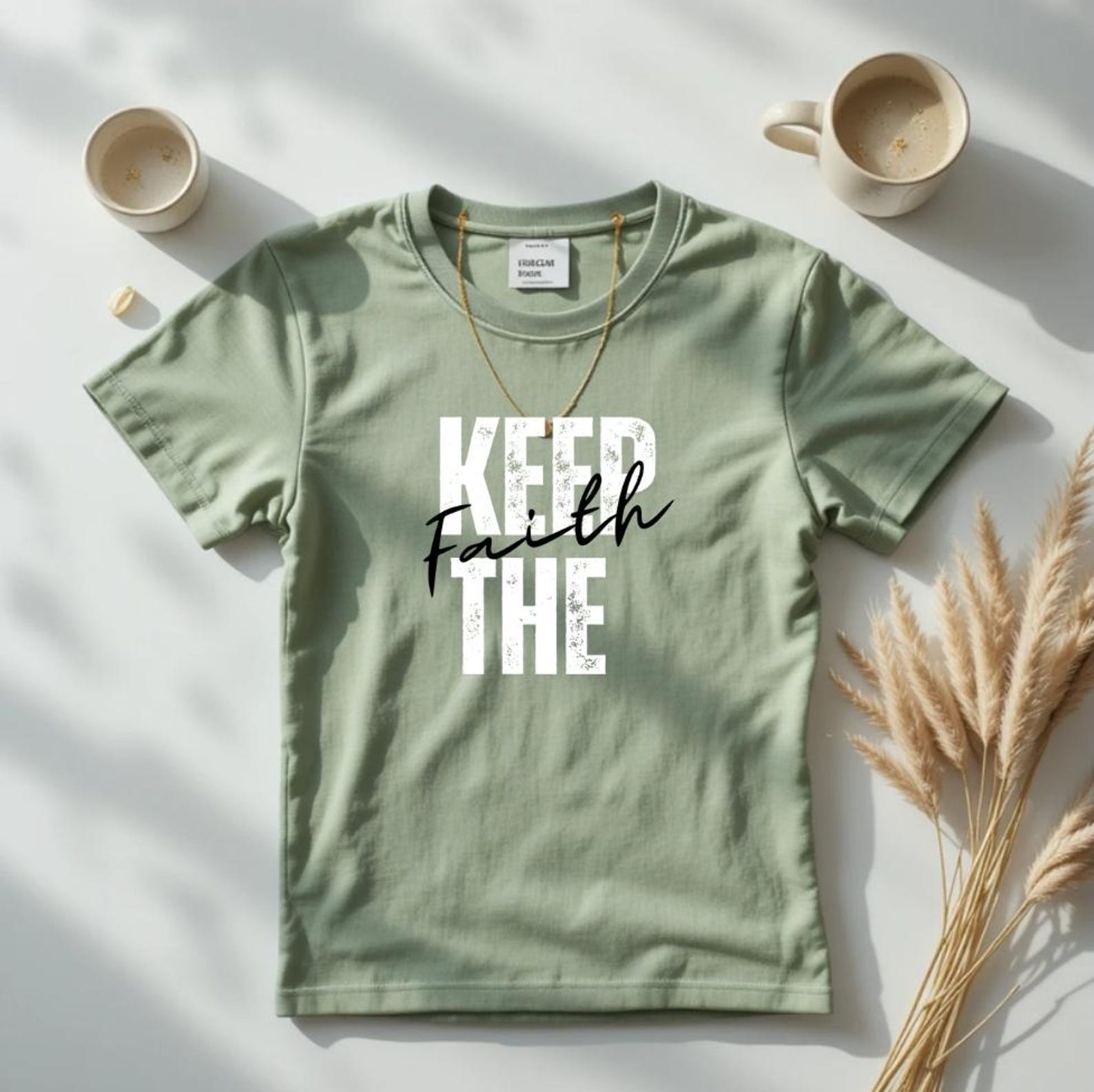 Keep The Faith Shirt, Christian Inspirational Tee, Faith Based Graphic Tshirt, Religious Encouragement Shirt Women 3XL