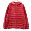 Hooded Ultra Light Down Jacket L Red Men's Used