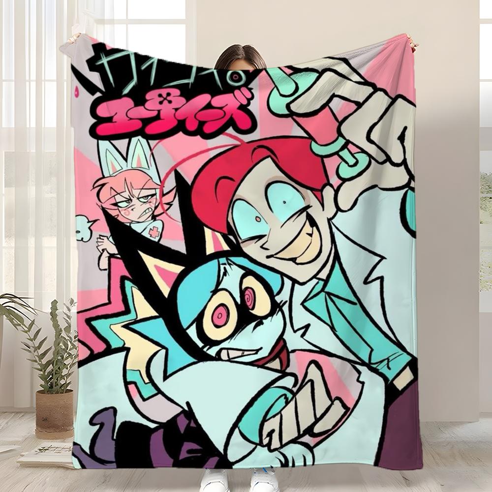 Anime P-Psychocuties Mimi Throw Kid-Friendly Flannel Throw Blanket Soft Warm Anti-Static Washable All Season