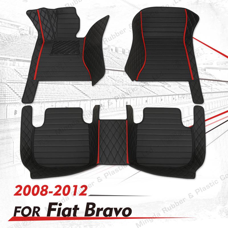 

Изготовленные на заказ автомобильные коврики для Fiat Bravo 2008 2009 2010 2011 2012, автомобильные подушечки для ног, автомобильный ковер
