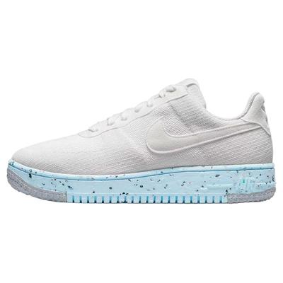 Baskets Air Force 1 Low Crater Flyknit Blanc Bleu Glacé Femme DC7273-100