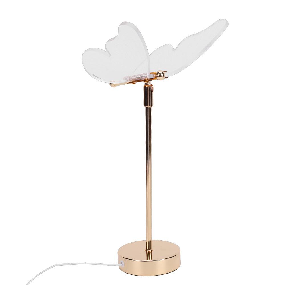 USB Powered Night Light Iron Base and Acrylic Bedside Lamp Modern Table Lamp  Living Room Decor