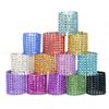 Yousheng 100Pcs Napkin Button Rings Sparkling Rhinestones Inlaid 8-Row Design Napkin Fasteners Festive Tableware Accents