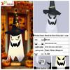 Glowing Halloween LED Wizard Hat and Ghost String Lights for Spooky Decoration