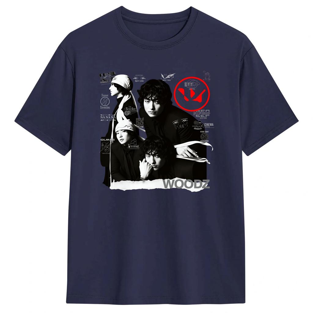 WOODZ World Tour  T Shirt Summer  Cotton T-Shirts For Men Fashion Custom Logo Tee Shirt Short Sleeves Y2K Funny Clothing