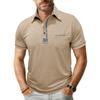 Maglietta Polo Casual da Uomo Taglie Forti con Colletto Reversibile, Maniche Corte, Tasca, Bottoni