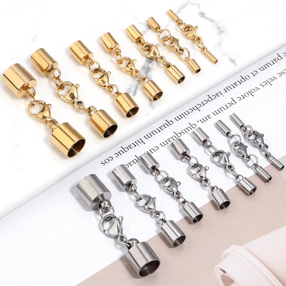 Louleur Stainless Steel Leather Cords Lobster Clasps Hooks Fit Leather Cord Connectors For Jewelry Making High Quality Wholesale