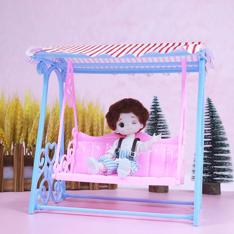 Puppenhaus Zubehör OB11 Simulationsmöbel Mini Garten Schaukel Modell 1/6 BJD Puppen Spielhaus Spielzeug Szenen Dekoration