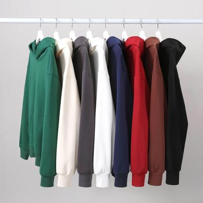 Felpa Unisex alla Moda Pesante 480g con Interno in Pile di Cotone – Pullover a Spalle Cadenti Autunno/Inverno