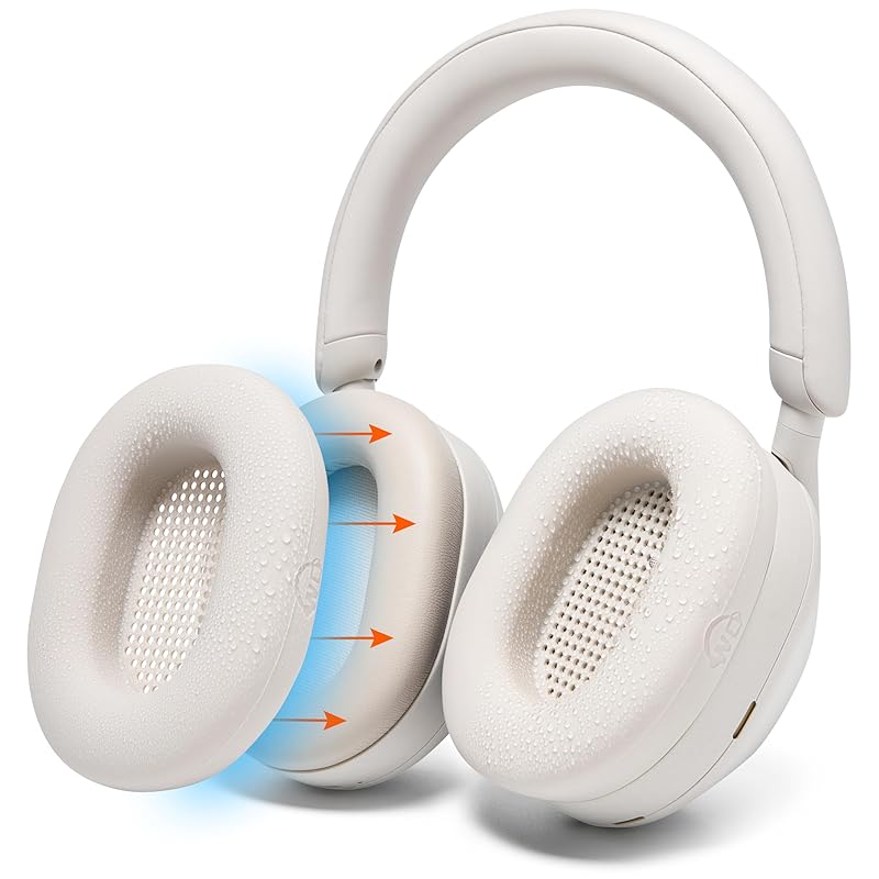 

WC SweatZ XM5 – protective headphone ear covers Sony WH1000XM5 | Compatible with XM5 over-ear headphones only sweatproof & Easy to wash silver