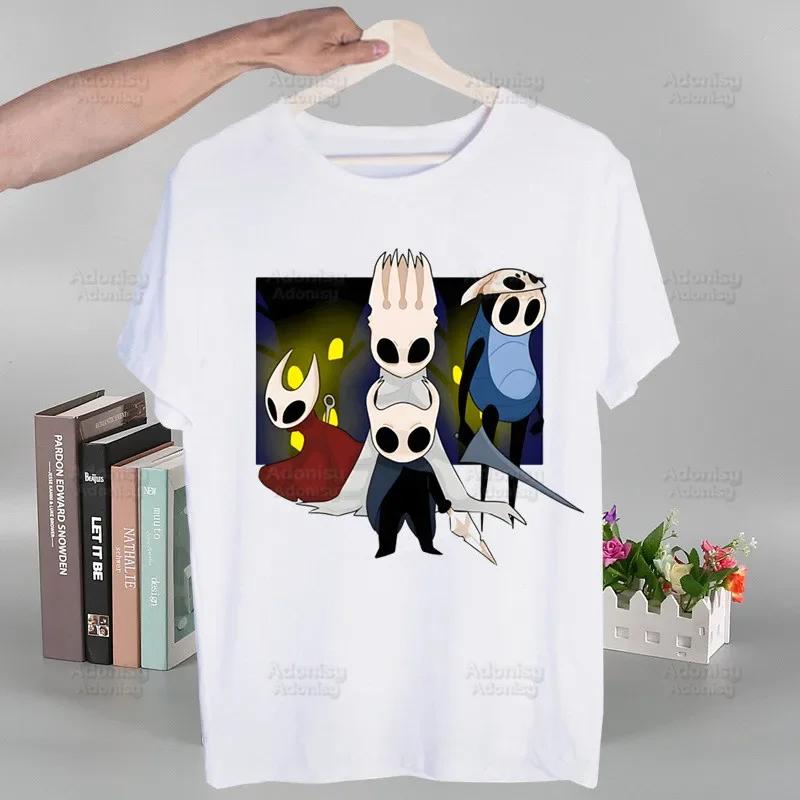 Hollow Knight Módne T-shirt s potlačou Letné Unisex Novinka Krátky rukáv Hra Kreslený film Unisex Tričko Unisex Zábavné topy Tričko