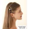 2 Pcs Delicate French Twist Hair Comb Set, Side Combs for Small French Twist, Decorative Hair Clips, Women's Bun Strong Hold Clips, Styling
