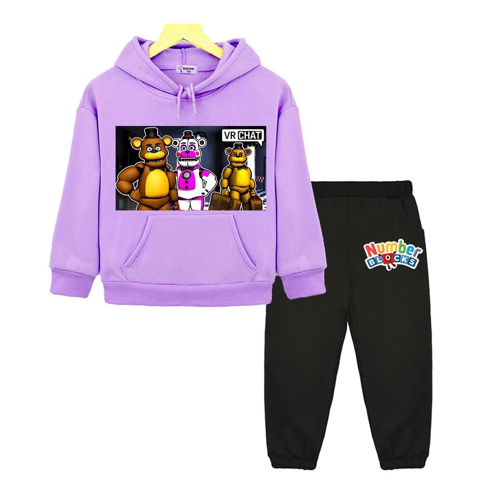 Bär Kaninchen Spiel Kawaii Kapuzen-Sets Fleece-Sweatshirt Jungen Mädchen Herbst Anime Hoodie Jacke Pullover FNAF Kinder Boutique Kleidung