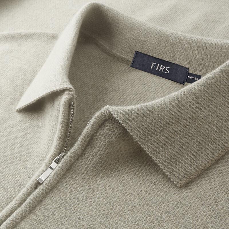 Shanshan Men's Rolled Collar Wool Cashmere Sweater