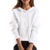 Women's Fashion Casual Solid Color Long-sleeved Drawstring Hooded Sweater Top