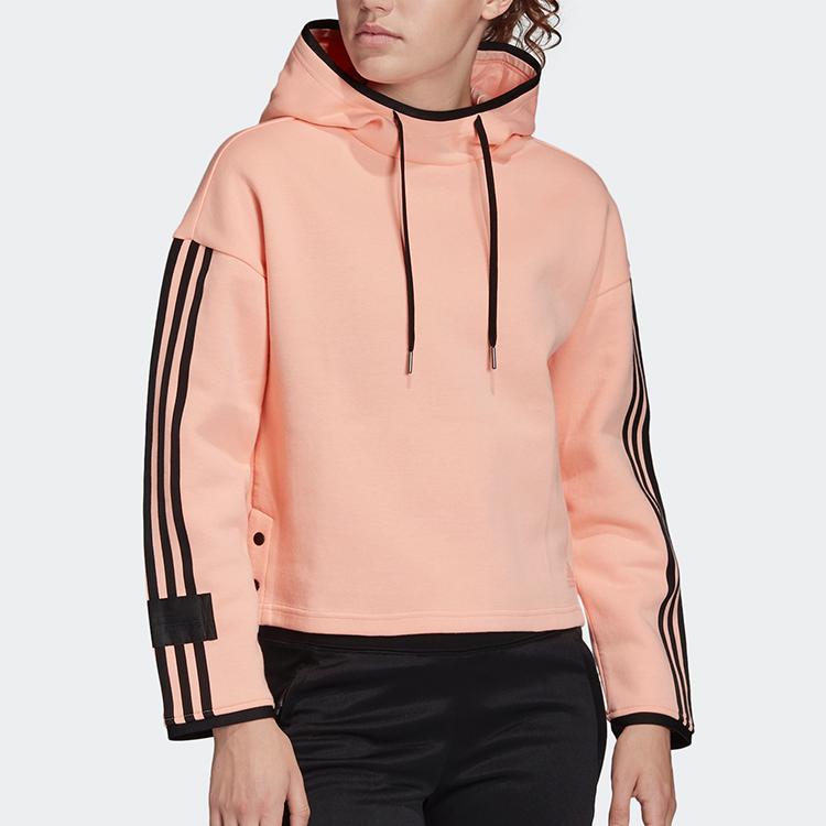 Adidas Casual Sporty Pullover Hoodie Unisex Tops Bright-Pink FR5977