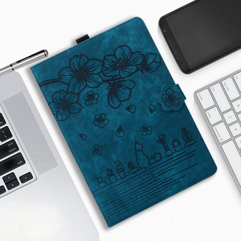 For Lenovo Tab 2025 TB-311FU 10.1 Inch K10 2nd TB311XU Case 3D Cats Flower Imprinted Flio Stand Back TPU Tablet Cover Funda